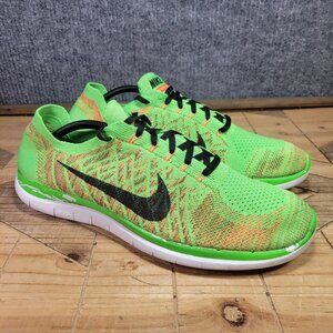 Nike Free 4.0 Flyknit Mens 13 Green Strike/Black/Rough Green Rare Color-Way